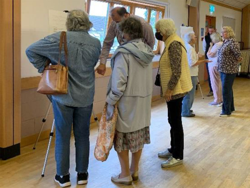 Attendees at the drop-in exhibition held to showcase Rectory Homes’ proposed new housing development in King’s Sutton